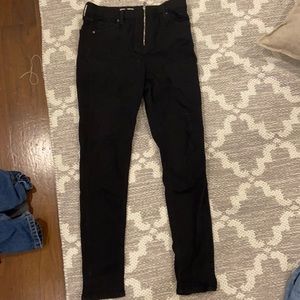 Topshop black unique jamie jeans with zip front